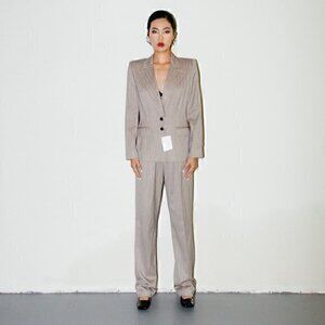 Escada Herringbone Tweed Blazer & Slack 2-pc Set